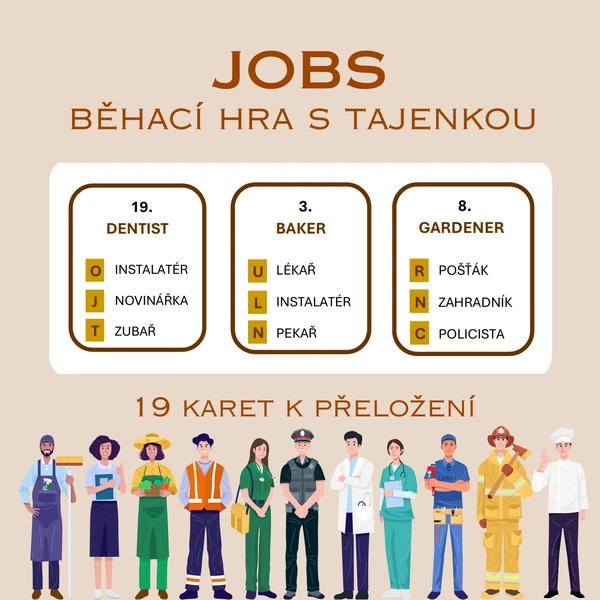 Jobs - běhací hra s tajenkou