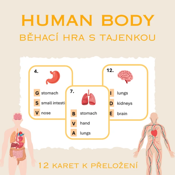 Human body - běhací hra s tajenkou