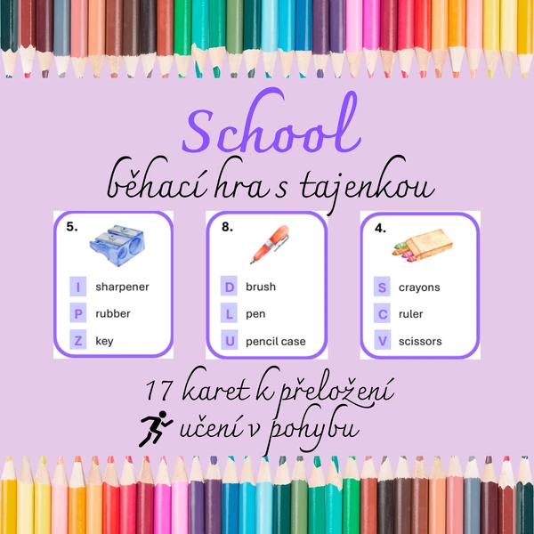 School - běhací hra s tajenkou