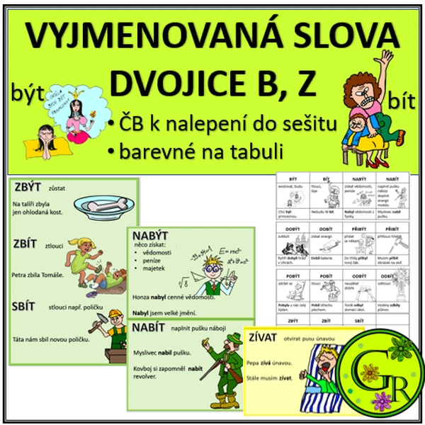 VYJMENOVANÁ SLOVA - DVOJICE PO B, Z