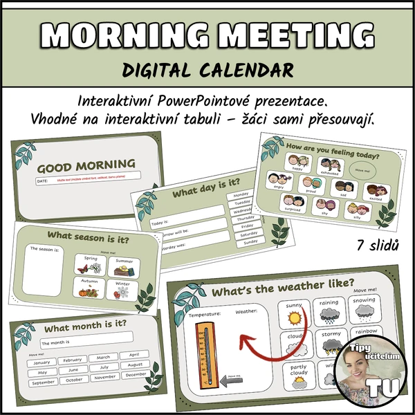 Morning Meeting - Digital Calendar