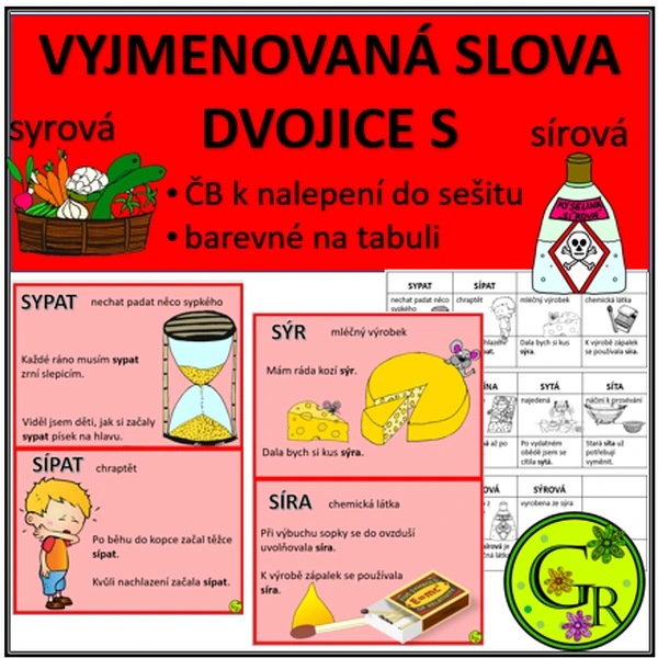 VYJMENOVANÁ SLOVA - DVOJICE PO S