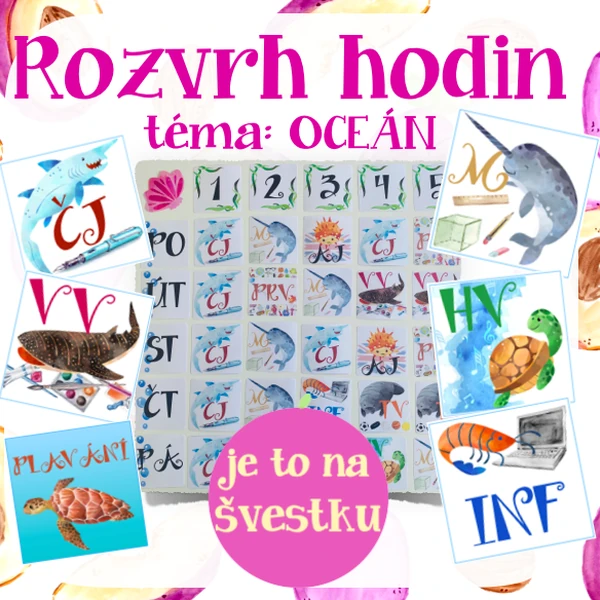 OCEÁN - rozvrh hodin