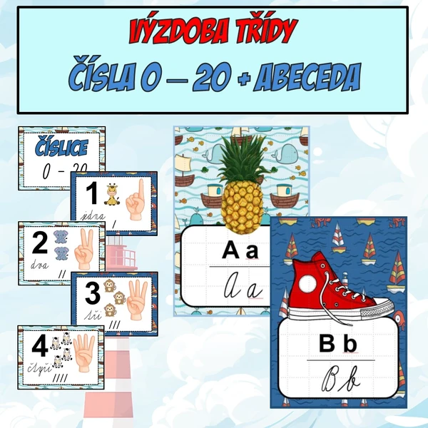  Výzdoba třídy (čísla 0-20 + abeceda)
