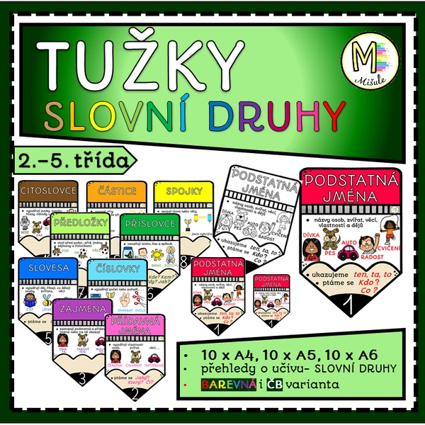SLOVNÍ DRUHY- TUŽKY