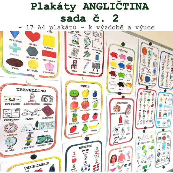 Vzdělávací plakáty - Angličtina sada č. 2