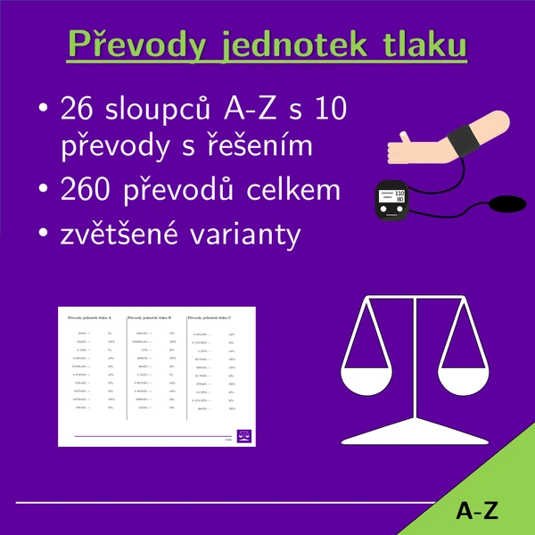 Převody jednotek tlaku, 26 sloupců