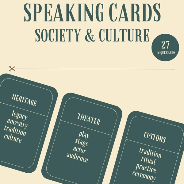 Speaking Cards - Society & Culture (společnost a kultura)
