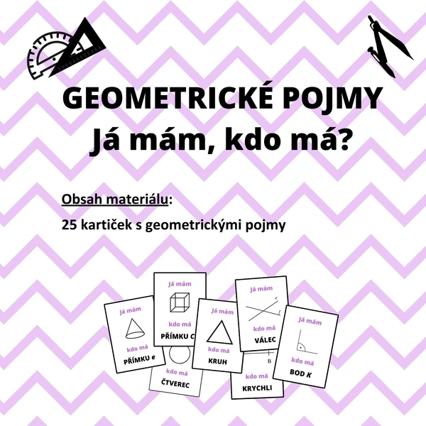 Geometrické pojmy – Já mám, kdo má?