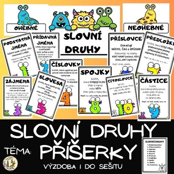 SLOVNÍ DRUHY – PŘÍŠERKY