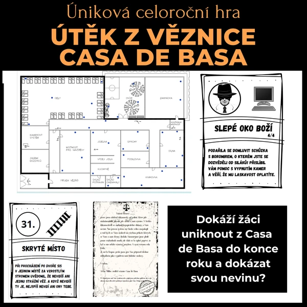 Celoroční úniková hra Útěk z vězení Casa de Basa