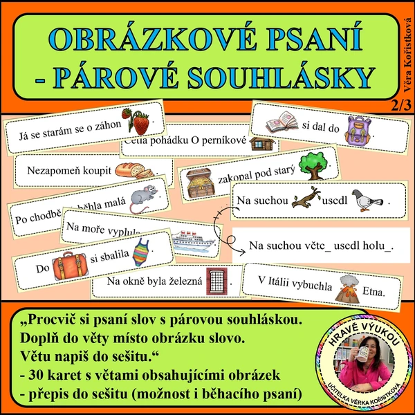 OBRÁZKOVÉ PSANÍ – PÁROVÉ SOUHLÁSKY