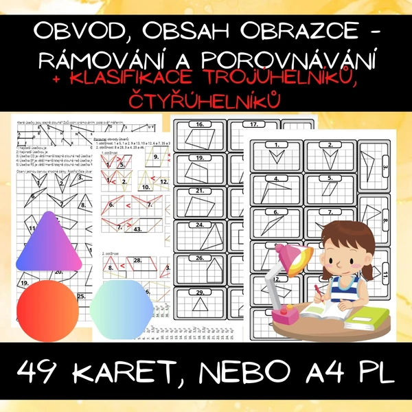 Obvod, obsah obrazce - rámování a porovnávání
