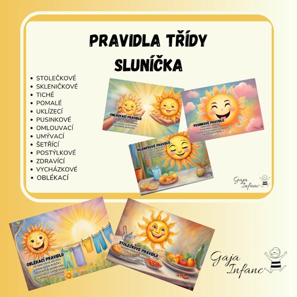 Pravidla třídy- sluníčka