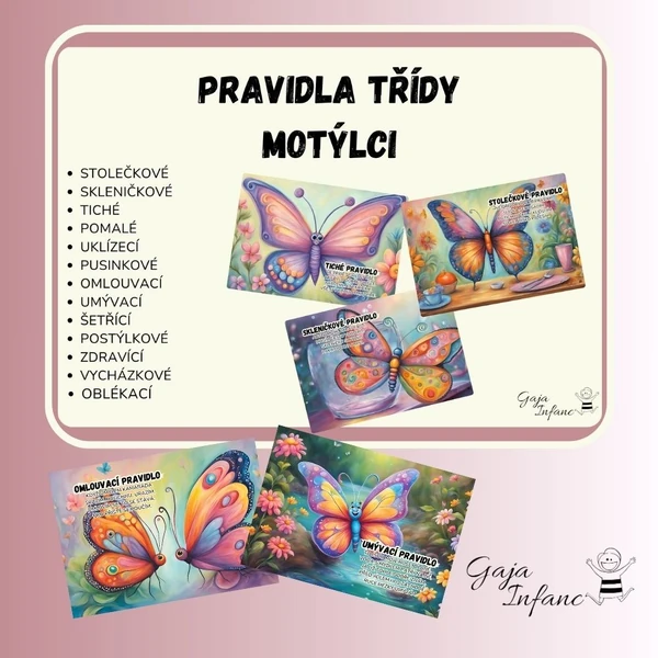 Pravidla třídy- motýlci