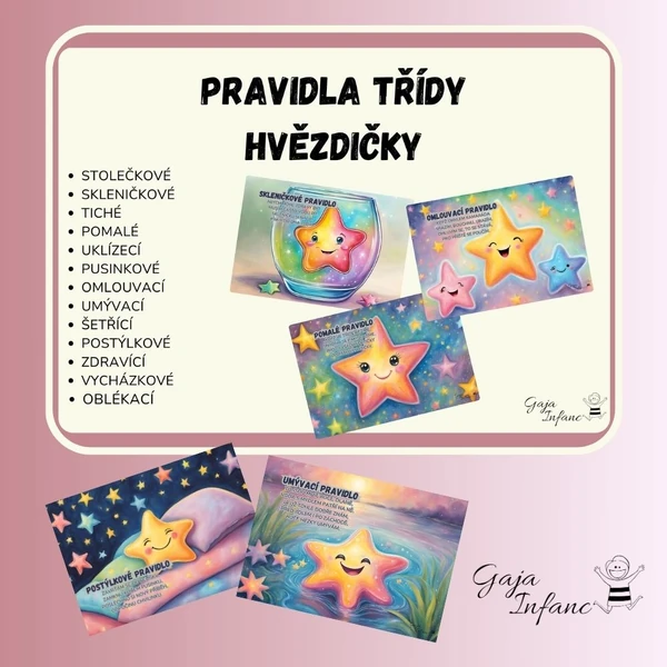 Pravidla třídy- hvězdičky