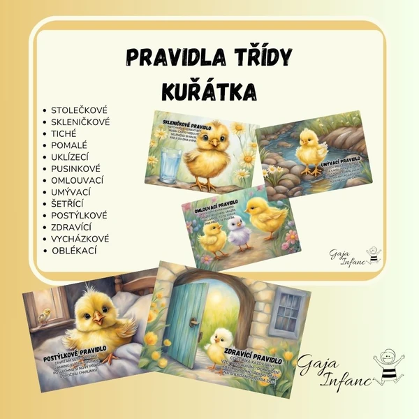 Pravidla třídy- kuřátka