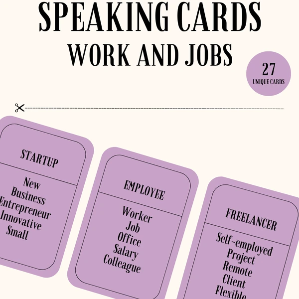 Speaking Cards - Work and Jobs (zaměstnání)