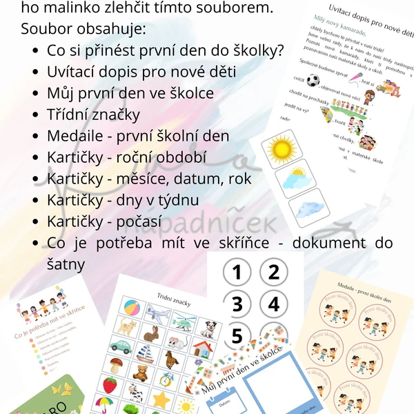 Začátek školního roku v mateřské škole