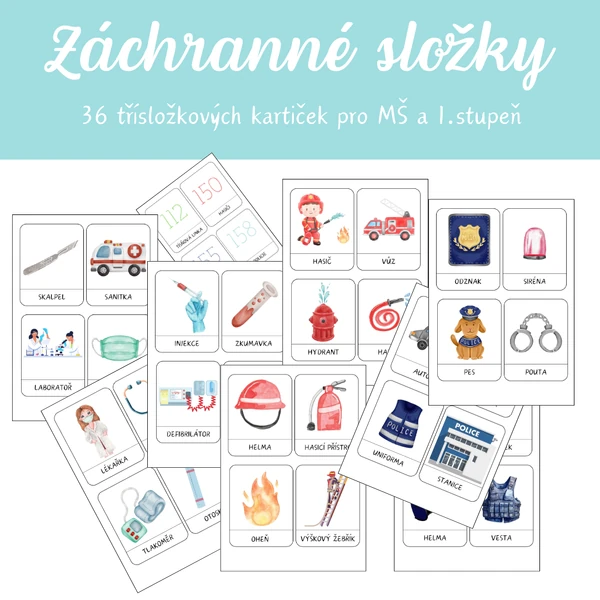 Třísložkové karty - ZÁCHRANNÉ SLOŽKY