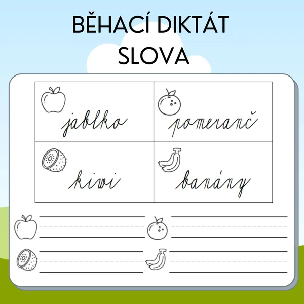 Běhací diktát - slova