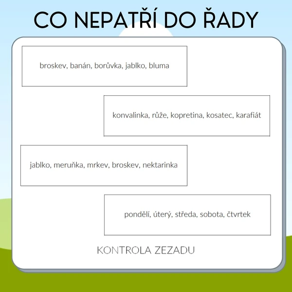 Co nepatří do řady