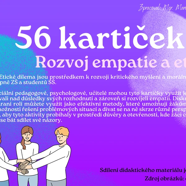56 kartiček - Rozvoj empatie a etiky