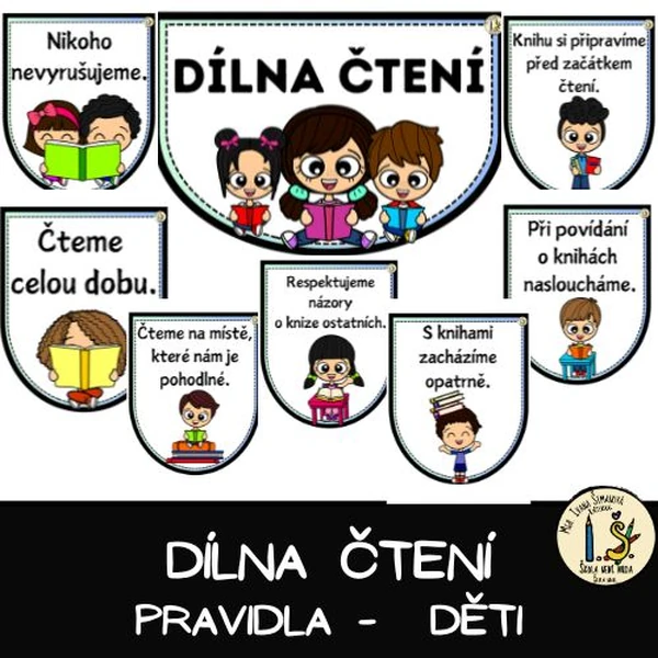 DÍLNA ČTENÍ - pravidla - děti