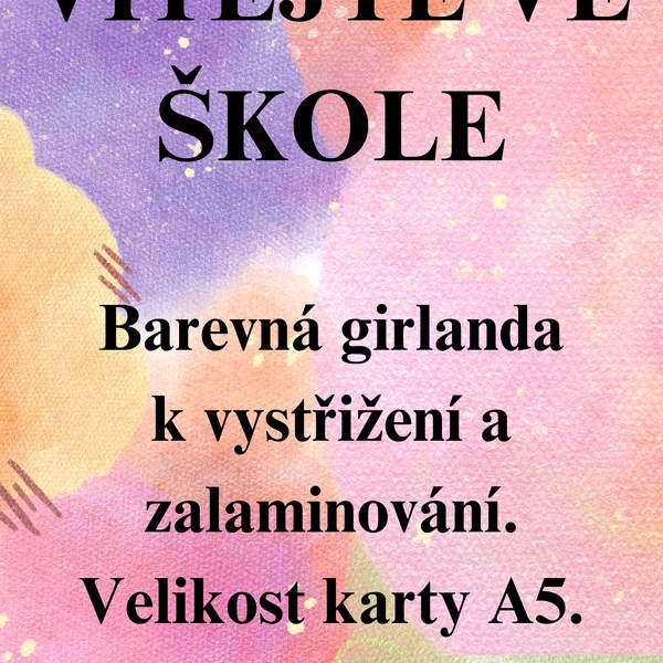 girlanda VÍTEJTE VE ŠKOLE