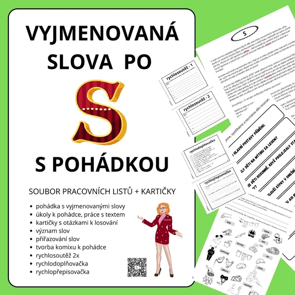 VYJMENOVANÁ SLOVA PO - S - S POHÁDKOU a úkoly