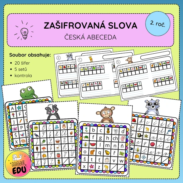 Zašifrovaná slova - česká abeceda