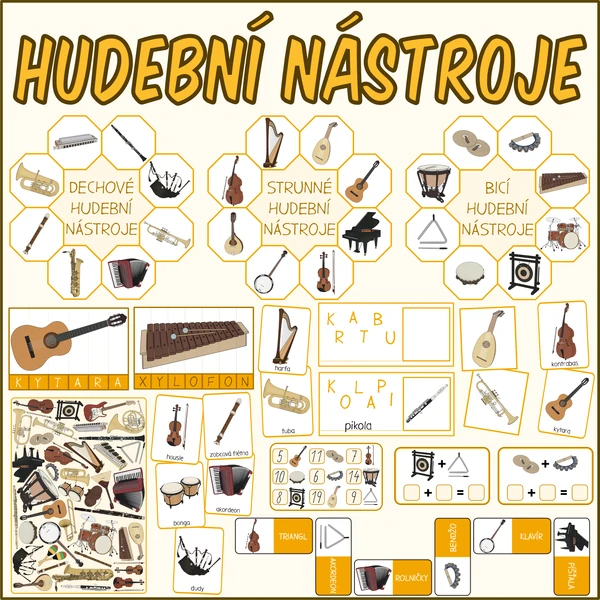 Hudební nástroje - Sada aktivit