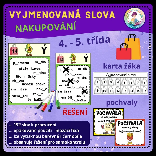 NAKUPOVÁNÍ - Vyjmenovaná slova