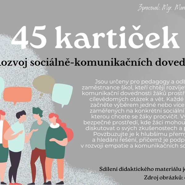 45 kartiček - Rozvoj sociálně-komunikačních dovedností