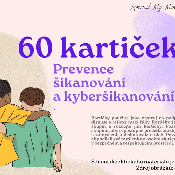 60 kartiček - prevence šikanování a kyberšikanování
