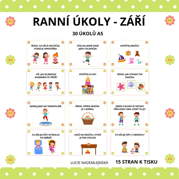RANNÍ ÚKOLY - ZÁŘÍ