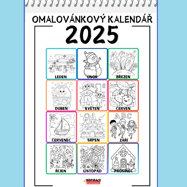 OMALOVÁNKOVÝ KALENDÁŘ 2025