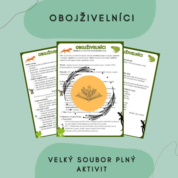 Obojživelníci - velký soubor vyučovacích hodin
