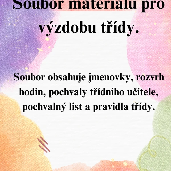 Výzdoba třídy pro 1. ročník