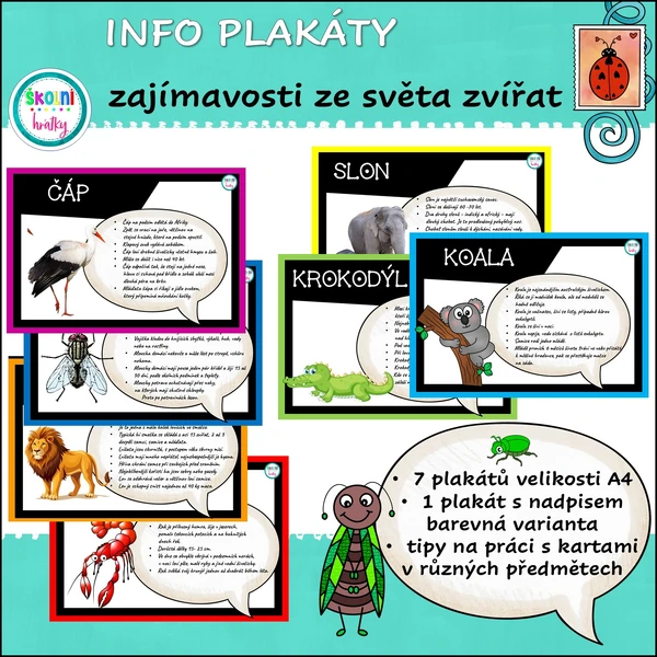Ze světa zvířat - plakáty se zajímavostmi