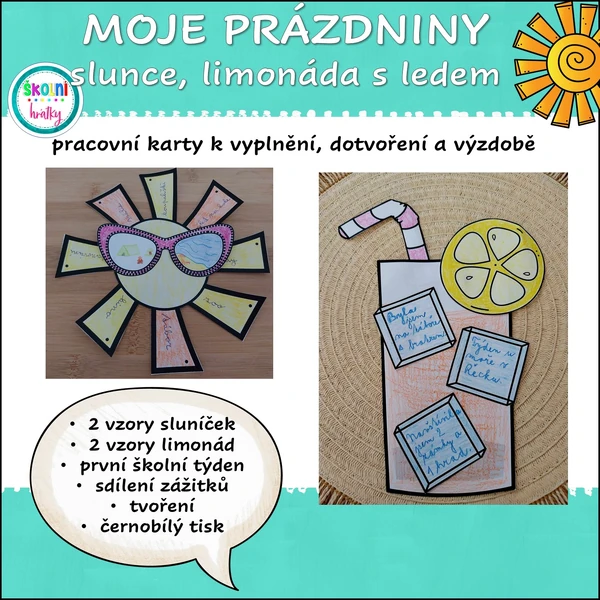 Moje prázdniny - limonáda s ledem + sluníčko