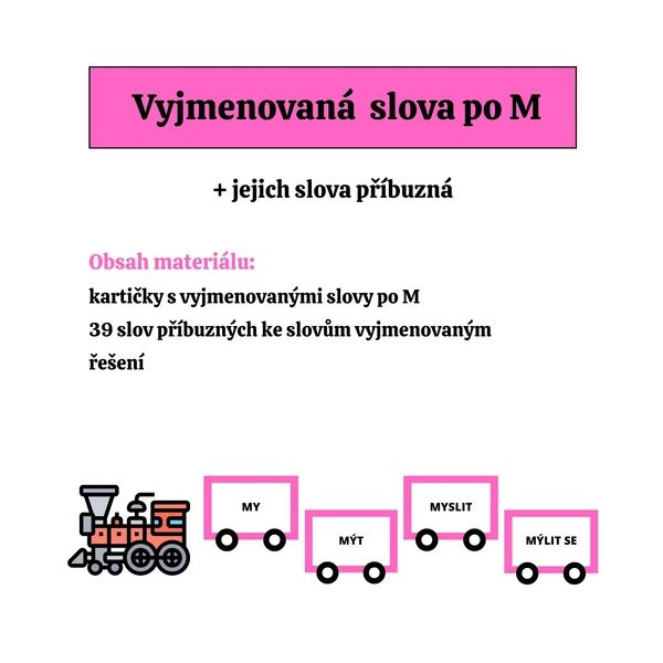 VYJMENOVANÁ SLOVA po M