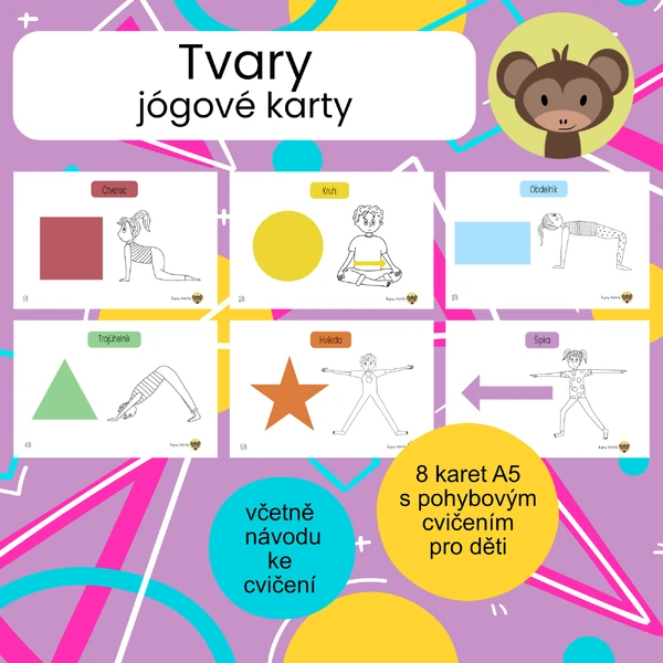 Tvary - jógové kartičky