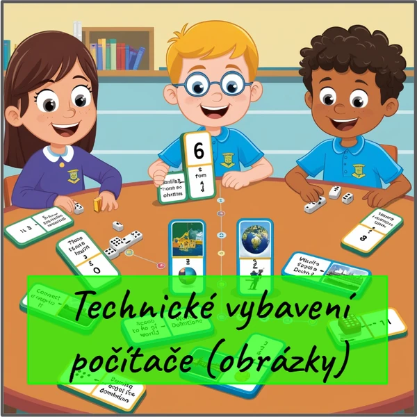 Technické vybavení počítače - domino (18 kartiček s obrázky)