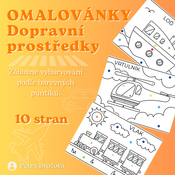 🚗 DOPRAVNÍ PROSTŘEDKY – Omalovánky 🚗