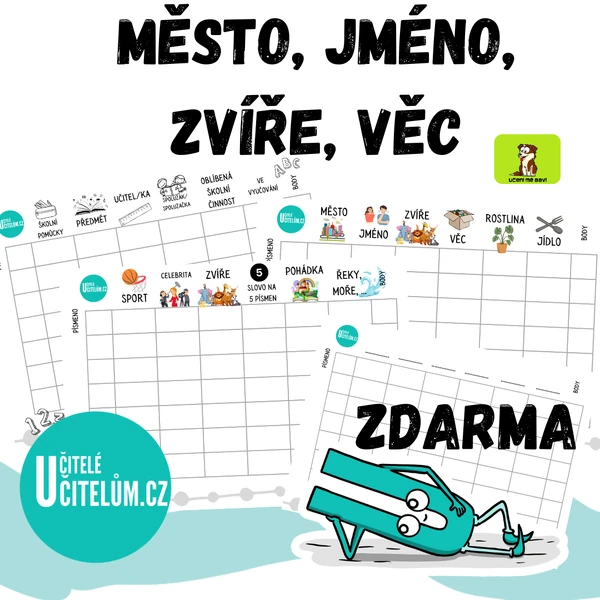MĚSTO, JMÉNO, ZVÍŘE, VĚC - ZDARMA