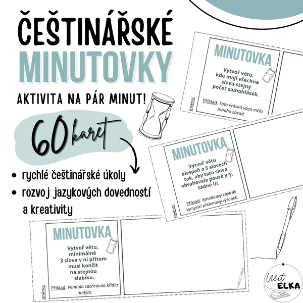 Češtinářská minutovka (rychlé miniúkoly)