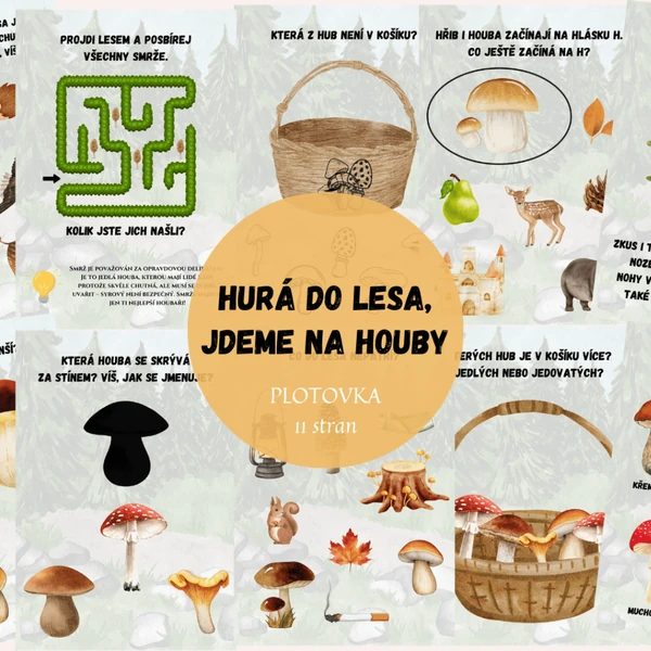 HURÁ DO LESA, JDEME NA HOUBY - PLOTOVKA