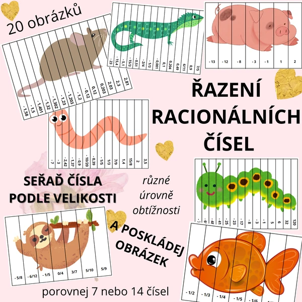 RACIONÁLNÍ ČÍSLA - porovnávání a řazení (VYTVOŘ OBRÁZEK)