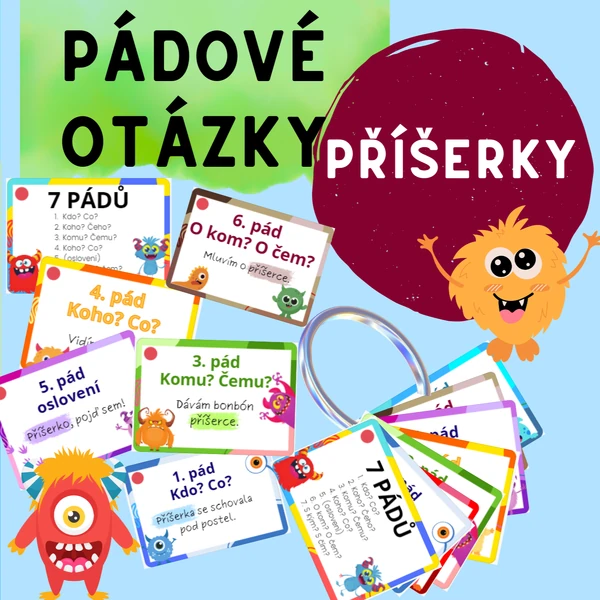 Pádové otázky- příšerky- plakáty, brožurka